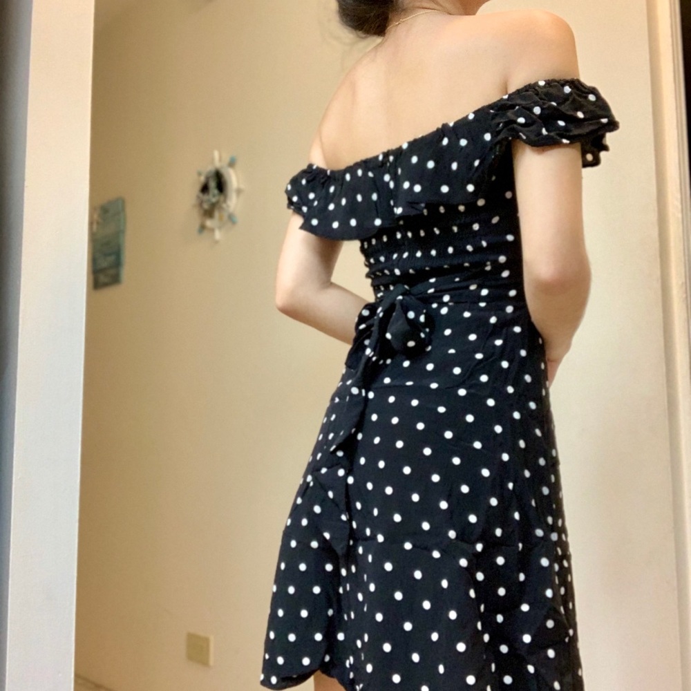Zara polka dot ruffle dress - Picture 3 of 8